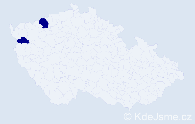 Příjmení: 'Chara', počet výskytů 2 v celé ČR