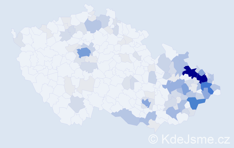 Příjmení: 'Kalus', počet výskytů 430 v celé ČR