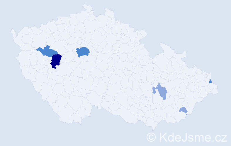 Příjmení: 'Labáková', počet výskytů 13 v celé ČR