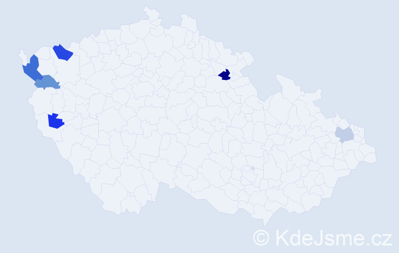 Příjmení: 'Kasenčák', počet výskytů 11 v celé ČR