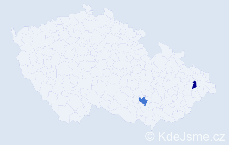 Příjmení: 'Masud', počet výskytů 4 v celé ČR