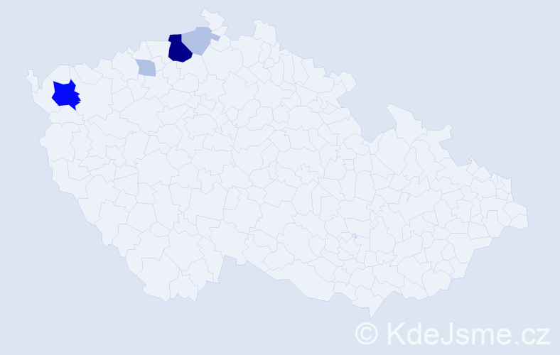 Příjmení: 'Mordovanec', počet výskytů 18 v celé ČR