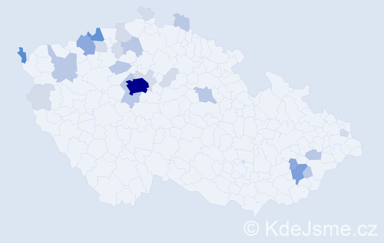 Příjmení: 'Balšán', počet výskytů 68 v celé ČR