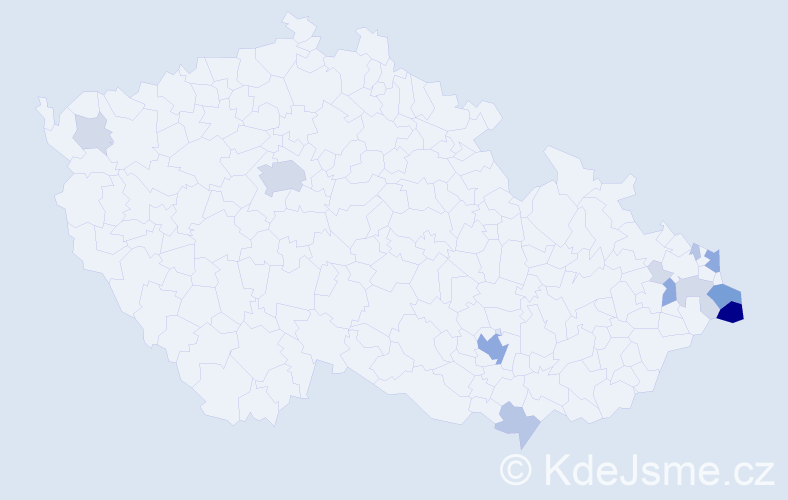Příjmení: 'Kowolowská', počet výskytů 39 v celé ČR