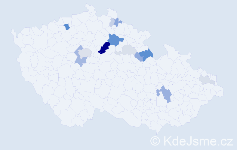Příjmení: 'Kutmonová', počet výskytů 36 v celé ČR