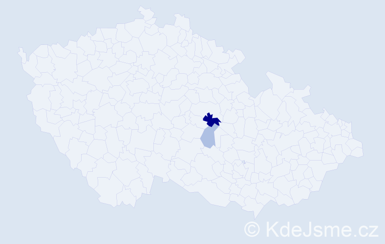 Příjmení: 'Pérková', počet výskytů 17 v celé ČR