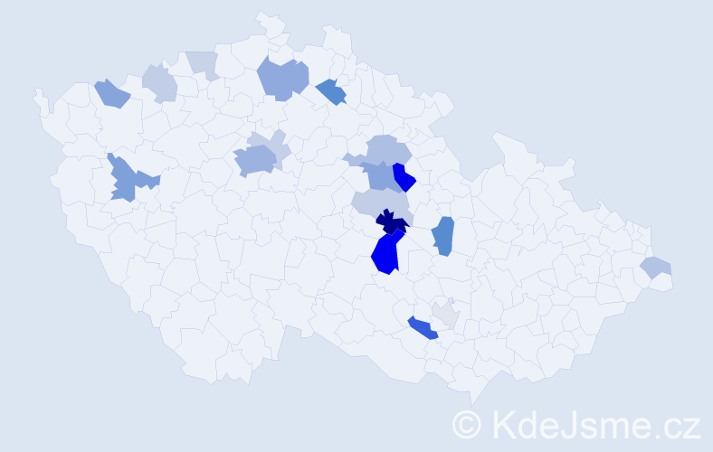 Příjmení: 'Seková', počet výskytů 48 v celé ČR