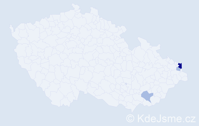 Příjmení: 'Kleinedlerová', počet výskytů 8 v celé ČR