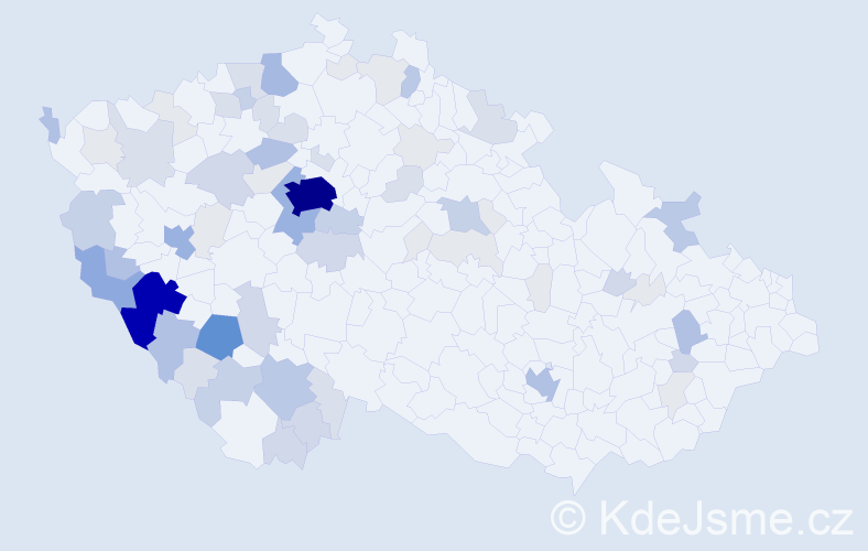 Příjmení: 'Hais', počet výskytů 265 v celé ČR