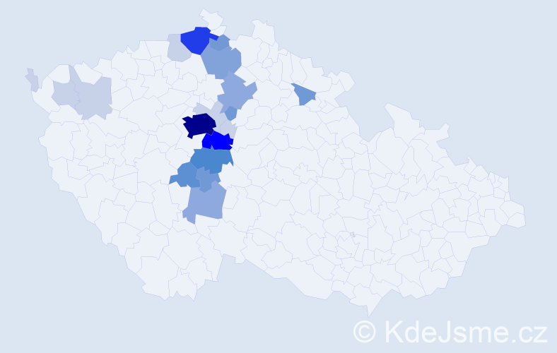 Příjmení: 'Tlamicha', počet výskytů 69 v celé ČR