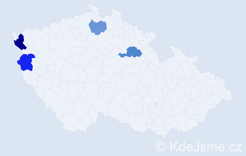 Příjmení: 'Tajcnárová', počet výskytů 6 v celé ČR