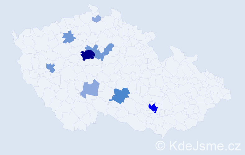 Příjmení: 'Vencour', počet výskytů 26 v celé ČR