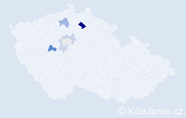 Příjmení: 'Šumera', počet výskytů 20 v celé ČR