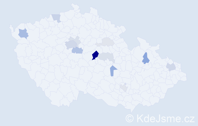 Příjmení: 'Benoni', počet výskytů 38 v celé ČR