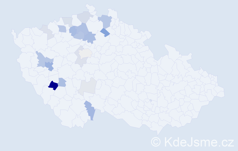 Příjmení: 'Opalecká', počet výskytů 57 v celé ČR