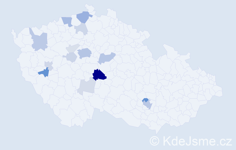 Příjmení: 'Mančalová', počet výskytů 51 v celé ČR