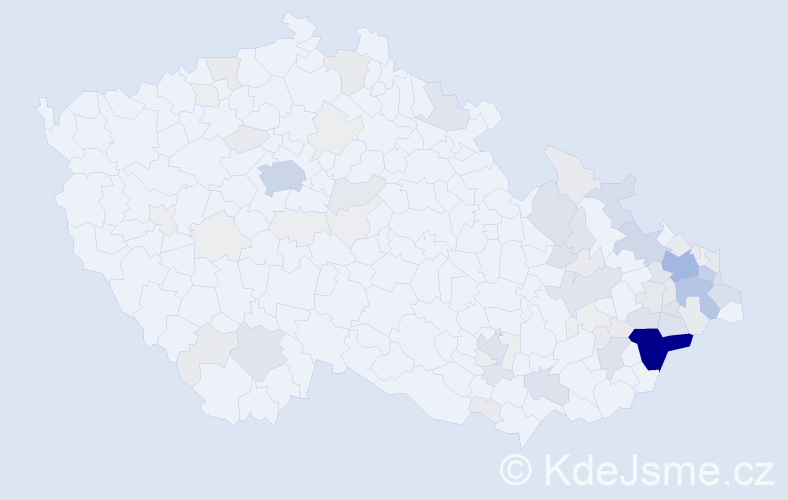 Příjmení: 'Kocurková', počet výskytů 331 v celé ČR