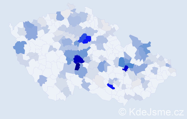 Příjmení: 'Kubálek', počet výskytů 507 v celé ČR