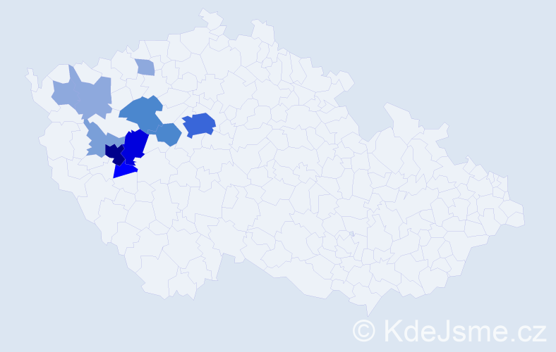 Příjmení: 'Fast', počet výskytů 33 v celé ČR
