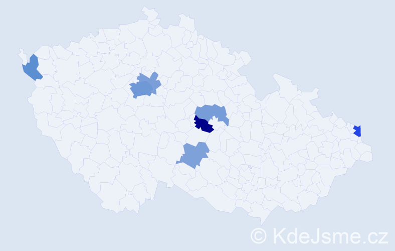 Příjmení: 'Textorová', počet výskytů 17 v celé ČR