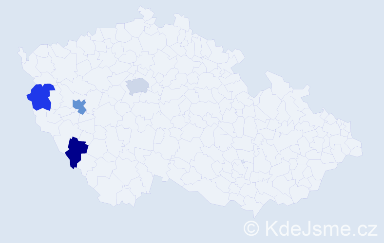 Příjmení: 'Nussbauerová', počet výskytů 6 v celé ČR