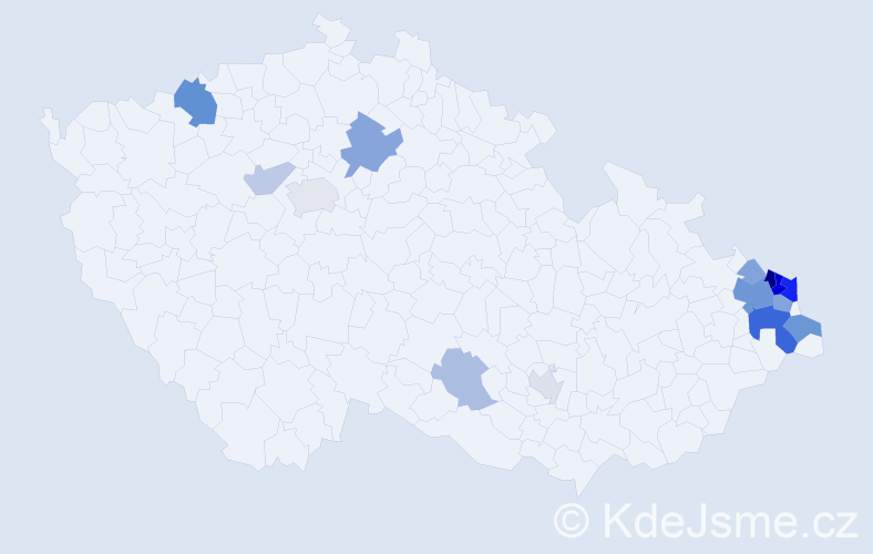 Příjmení: 'Faranová', počet výskytů 39 v celé ČR