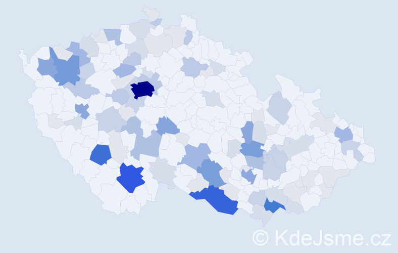Příjmení: 'Hoch', počet výskytů 345 v celé ČR