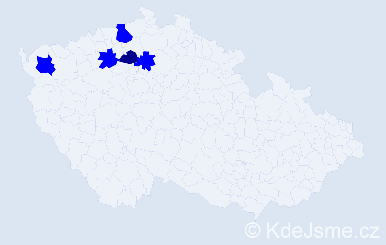 Příjmení: 'Prill', počet výskytů 6 v celé ČR