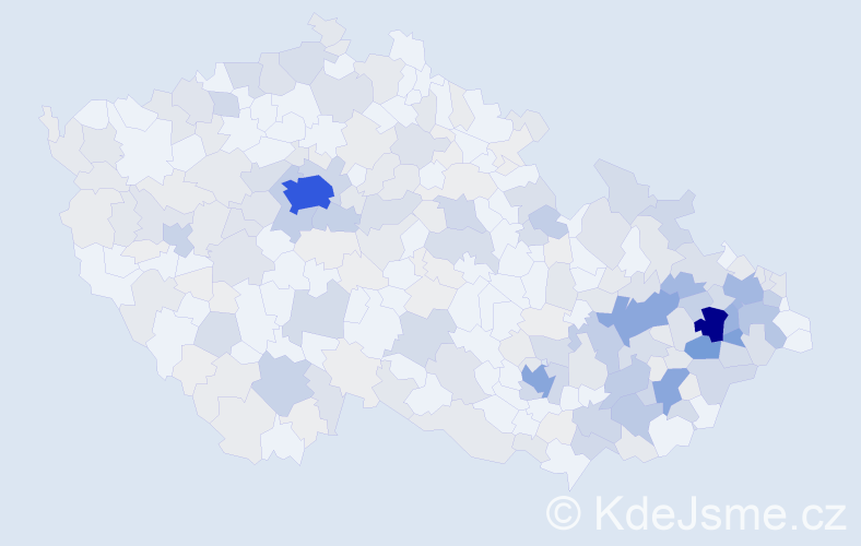 Příjmení: 'Černoch', počet výskytů 1176 v celé ČR