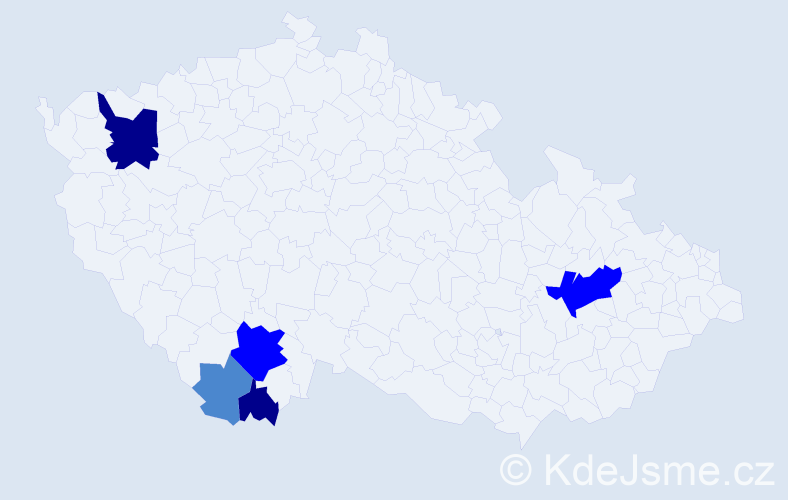 Příjmení: 'Geber', počet výskytů 11 v celé ČR