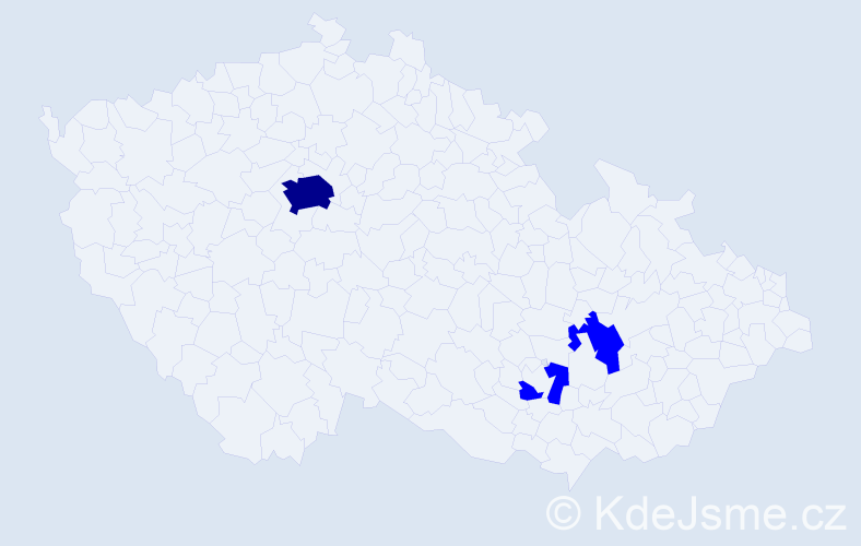 Příjmení: 'Tserenjav', počet výskytů 4 v celé ČR