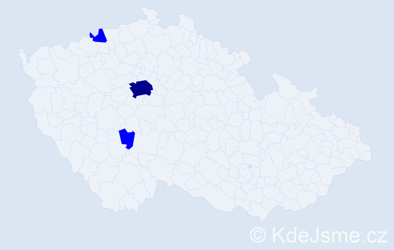 Příjmení: 'Klingenberg', počet výskytů 4 v celé ČR