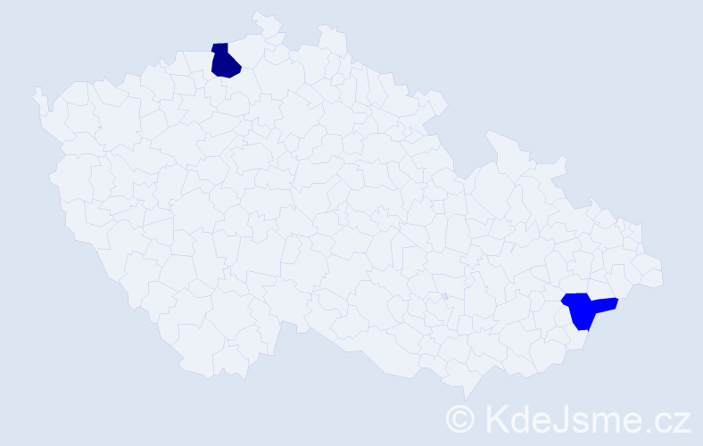 Příjmení: 'Mazureková', počet výskytů 3 v celé ČR