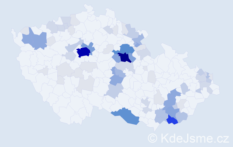Příjmení: 'Balada', počet výskytů 275 v celé ČR
