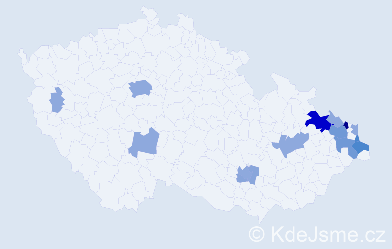 Příjmení: 'Wajda', počet výskytů 41 v celé ČR