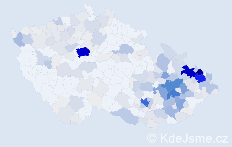 Příjmení: 'Smolka', počet výskytů 1066 v celé ČR