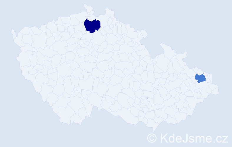 Příjmení: 'Turaiová', počet výskytů 5 v celé ČR