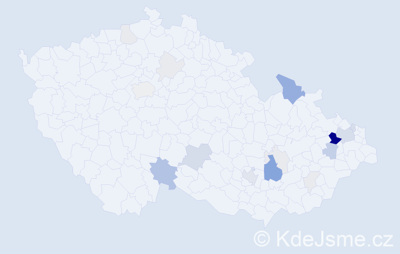 Příjmení: 'Gurková', počet výskytů 61 v celé ČR