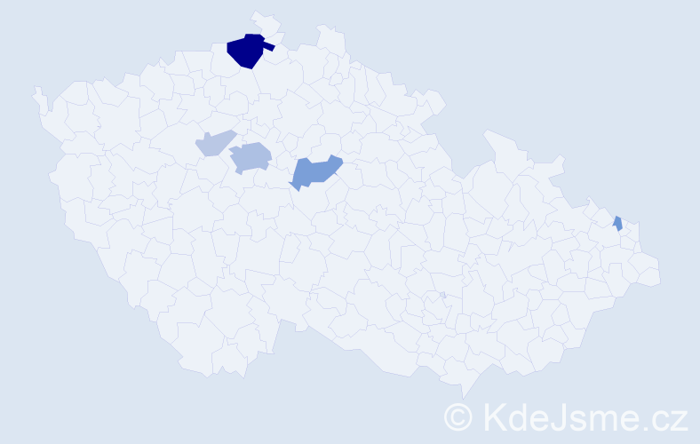 Příjmení: 'Kobercová', počet výskytů 20 v celé ČR