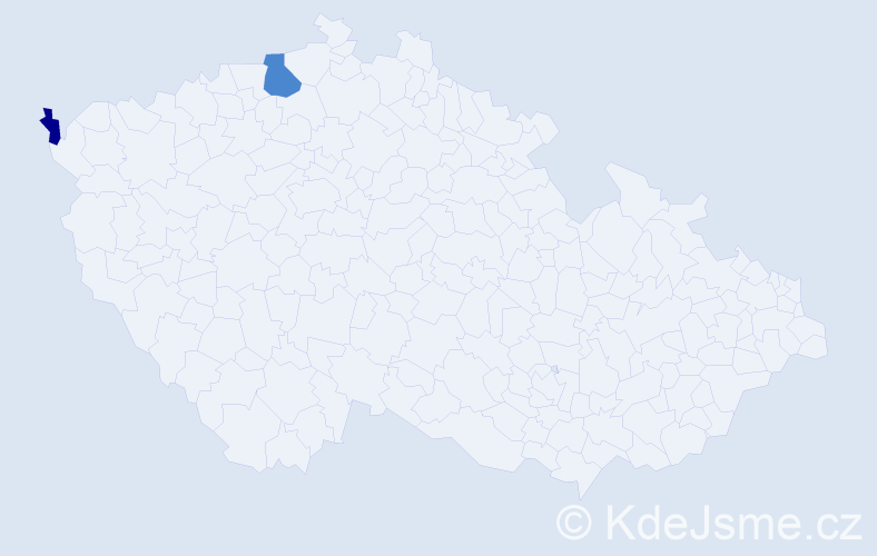 Příjmení: 'Zubáč', počet výskytů 7 v celé ČR