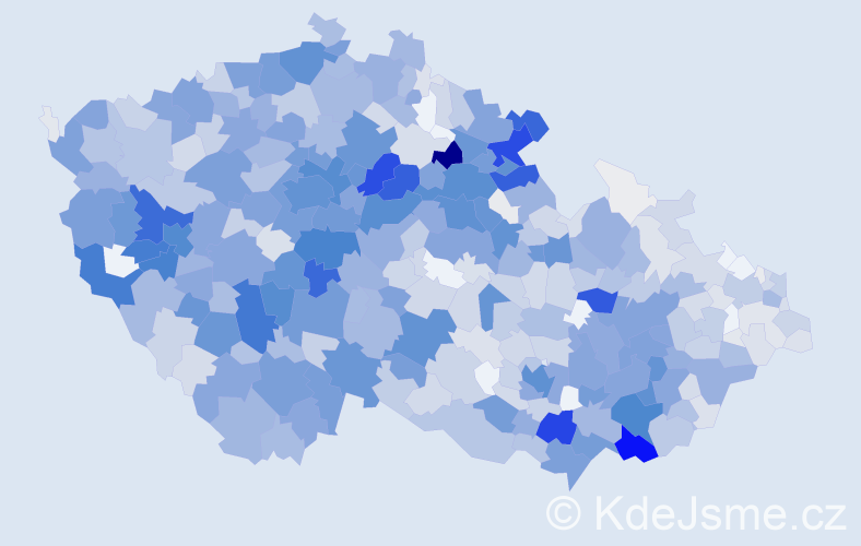 Příjmení: 'Němeček', počet výskytů 4397 v celé ČR