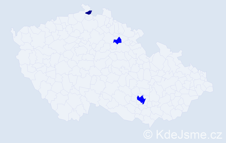 Příjmení: 'Mášiková', počet výskytů 4 v celé ČR