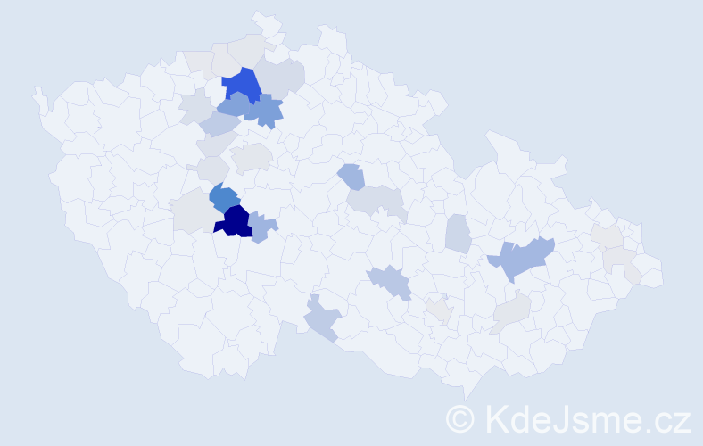 Příjmení: 'Valsa', počet výskytů 89 v celé ČR