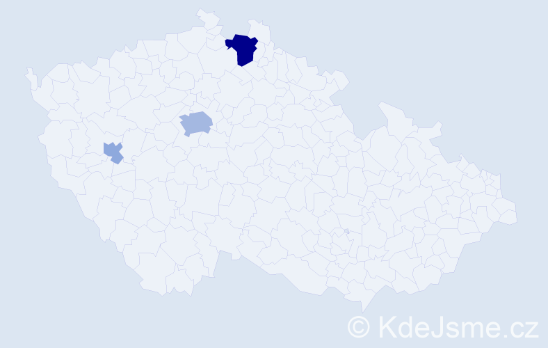 Příjmení: 'Kollmerová', počet výskytů 9 v celé ČR