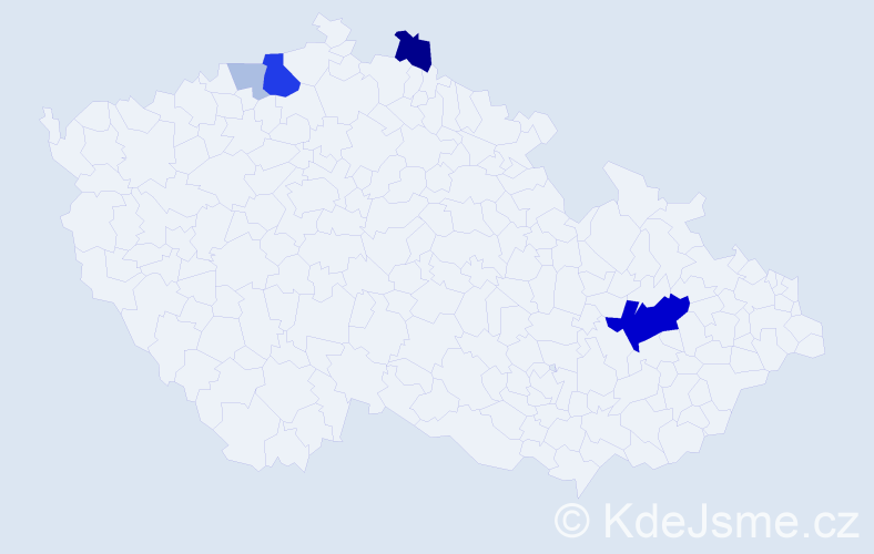 Příjmení: 'Lések', počet výskytů 16 v celé ČR