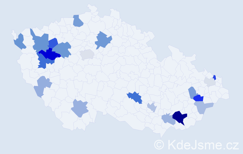 Příjmení: 'Hrotková', počet výskytů 47 v celé ČR