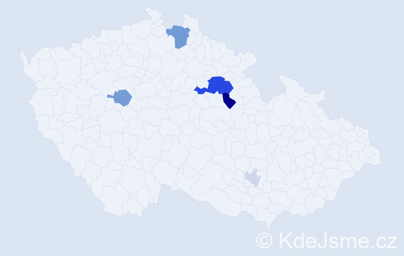 Příjmení: 'Koldrt', počet výskytů 9 v celé ČR