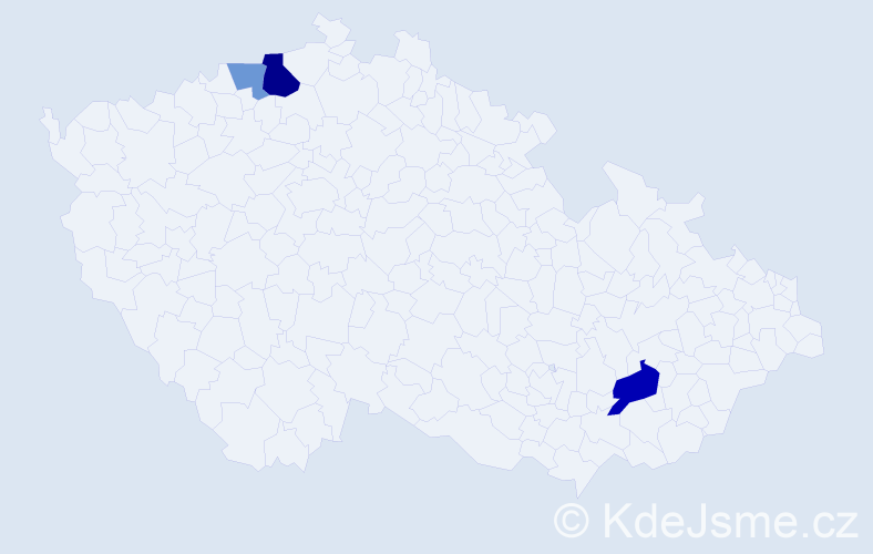 Příjmení: 'Zygar', počet výskytů 6 v celé ČR