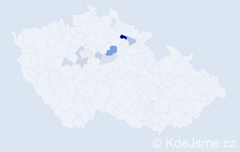 Příjmení: 'Durst', počet výskytů 31 v celé ČR