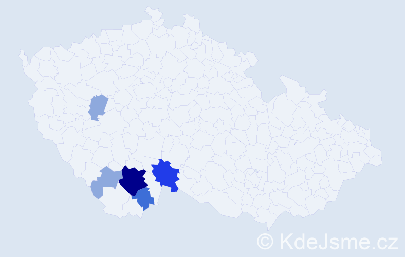 Příjmení: 'Imber', počet výskytů 22 v celé ČR